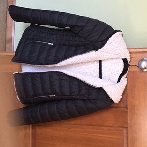 Love Tree fleece lined black coat-size small